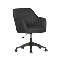 finebuy chaise de bureau 83 - 90 cm tissu moderne  chaise design pivotant avec accoudoirs et dossier  chaise coquille 120 kg  fauteuil pivotant avec des rôles