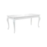 eugène - table à manger haussmannienne néo baroque  blanc brillant - 179x89x81 cm 246958