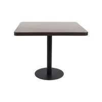 table de bar, table haut, table de cuisine marron foncé 80x80 cm mdf togp38041