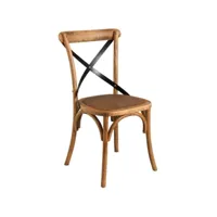 chaise bistrot en hêtre vieilli unitaire
