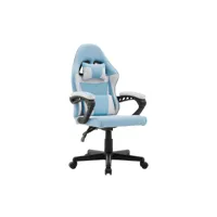 fauteuil gaming en tissu bleu et blanc ghost