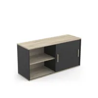 meuble haut de cuisine moderne 120 cm chêne/noir loft