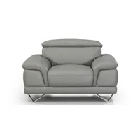 fauteuil en cuir brame gris souris