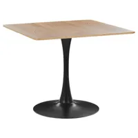 table de salle à manger 90 x 90 cm bois clair et noir boca 312131