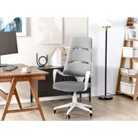 chaise de bureau blanc et gris grandiose 337500