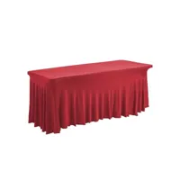 housse nappe rouge 180 cm pour table de réception buffet traiteur