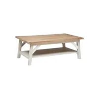 table basse olbia en acacia 120x70cm blanc