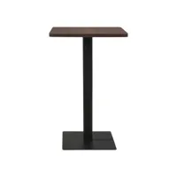 table de bar, table haut, table de cuisine cendre foncé 78,5x78,5x107 cm togp13918