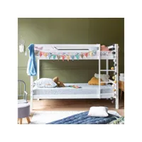 lits superposés pour enfants 190x90cm blanc ambre