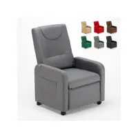 fauteuil relax inclinable avec roulettes et repose-pieds en tissu beautiful le roi du relax