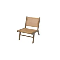 fauteuil lounge intérieur extérieur effet bois carlos