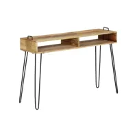buffet bahut armoire console meuble de rangement bois de manguier massif 115 cm helloshop26 4402227
