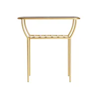 table basse en fer, de couleur doré, 61x32x60 cm