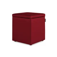 pouf cube rangement similicuir grenat pack 2 unités 3842877