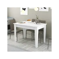 table de salle à manger avec rangement fiorita l110cm blanc