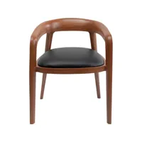 chaise avec accoudoirs valencia marron et noire kare design