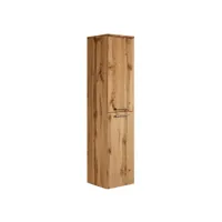 armoire de rangement de saturnus hauteur 130cm chene - meuble de rangement haut placard armoire colonne