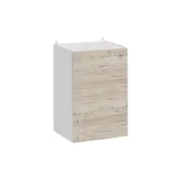 cuisineandcie - meuble haut de cuisine eco noyer blanchi 1 porte l 40 cm