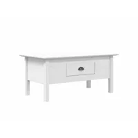 table de salon bodo blanc 100x55x45 cm bois de pin massif