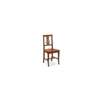 chaise lira en bois massif couleur noyer assis en bois