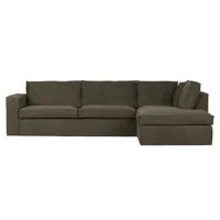 canapé d'angle droit en tissu vert freddie 06904345