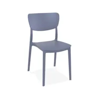 chaise de cuisine 'oma' en matière plastique gris foncé chaise de cuisine 'oma' en matière plastique gris foncé