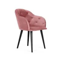 chaise / fauteuil honorine velours rose