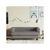 canapé avec repose-pied pour enfants confortable canapé sofa de salon - gis 100x50x30cm similicuir meuble pro frco89616
