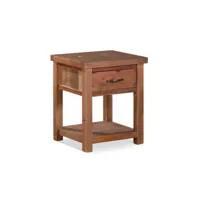 table de chevet 1 tiroir bois marron 50x45x60cm - décoration d'autrefois