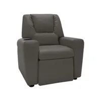 mobyx - fauteuil enfant relaxation manuel - simili cuir - gris anthracite