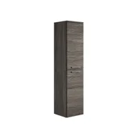 armoire de rangement de saturnus hauteur 130cm chene gris - meuble de rangement haut placard armoire colonne