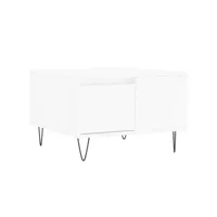table de salon blanc 55x55x36,5 cm bois d'ingénierie