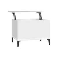 table de salon blanc 60x44,5x45 cm bois d'ingénierie