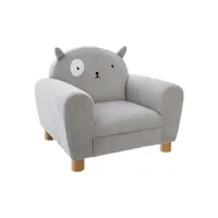 fauteuil enfant oreilles chat gris atmosphera