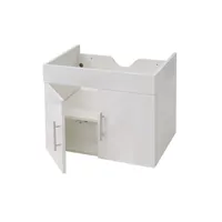 meuble sous-lavabo hwc-d16, meuble sous-lavabo meuble de salle de bain, brillant 60cm ~ gris