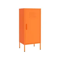 armoire de rangement, boîtes de rangement orange 42,5x35x101,5 cm acier pks81113 meuble pro