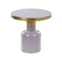 table d'appoint en métal violet d 45 cm lomita 422112