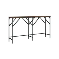 table console chêne marron 140x29x75 cm bois d'ingénierie