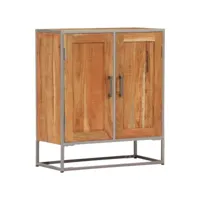 buffet bahut armoire console meuble de rangement 75 cm bois d'acacia massif helloshop26 4402294