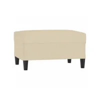 repose-pied, tabouret pouf, tabouret bas pour salon ou chambre crème 70x55x41 cm tissu lqf99685 meuble pro