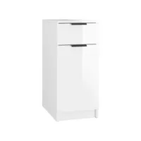 vidaxl armoire de bureau blanc brillant 33,5x50x75cm bois d'ingénierie