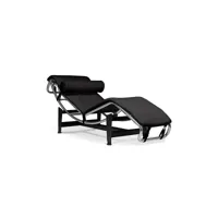 chaise longue design - tapissée en polyuréthane - kart noir