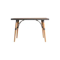 table salon en bois de sapin, de couleur noir, 120x81x76 cm
