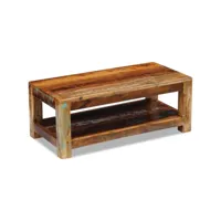 table de salon bois de récupération massif 90x45x35 cm