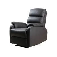 fauteuil de relaxation inclinable avec repose-pied ajustable revêtement synthétique brun foncé