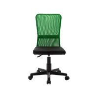 chaise de bureau ergonomique - fauteuil de bureau noir et vert 44x52x100 cm tissu en maille pwfn48041