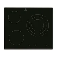 electrolux - table de cuisson vitrocéramique 60cm 3 feux 5700w noir  ehv6232fok - cdp-ehv6232fok
