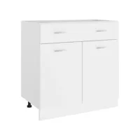 meuble bas de cuisine blanc 80x46x81,5 cm
