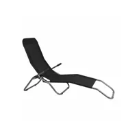 chaise de plage lifetime noir 187 x 60 x 93 cm