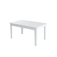 table de salle à manger avec rangement kaltes l145cm blanc